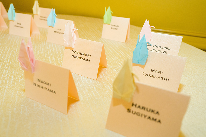 Real Wedding, bride and groom, multi cultural wedding, origami, placecards
