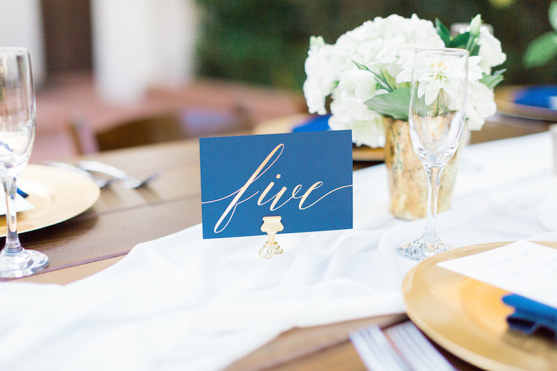 real wedding, table number