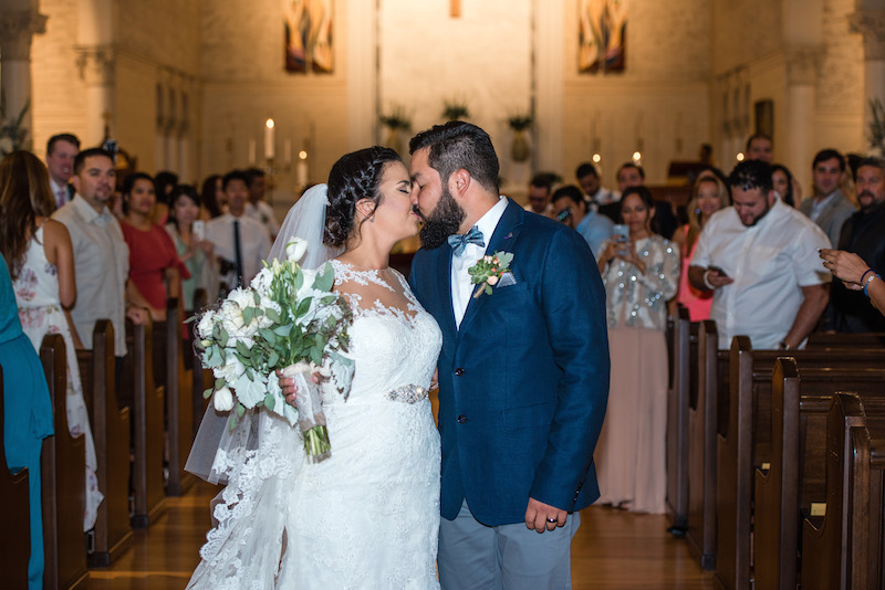 Real Wedding, San Diego Wedding, bride & groom, first kiss