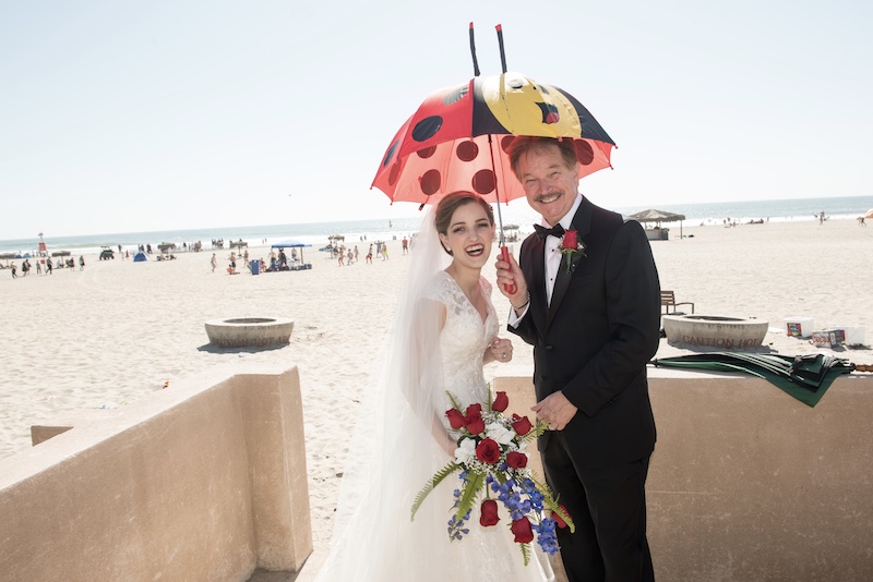 Beach Wedding, Oceanside, umbrella