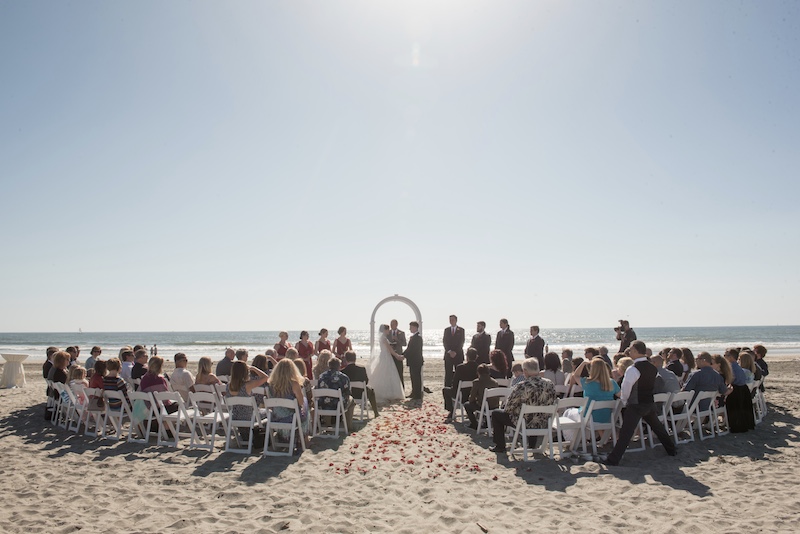 Beach Wedding, Oceanside, sand