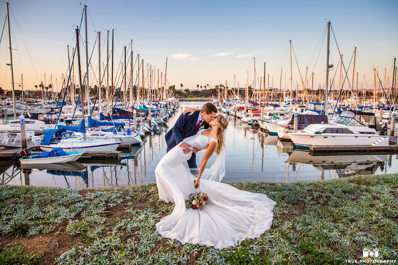 bride, groom, boats