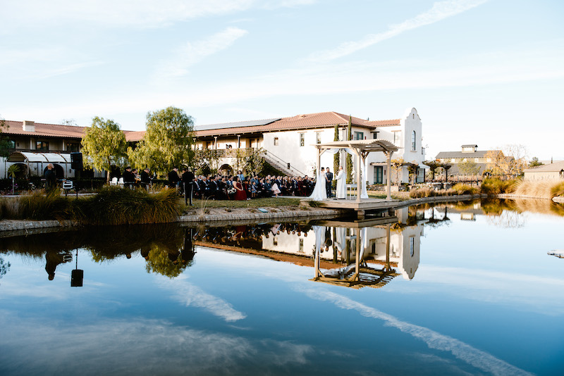 winery wedding, lake, Ponte Vineyard