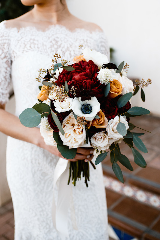 bride, wedding dress, bridal bouquet