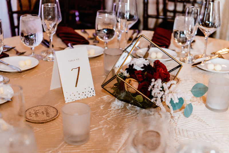 table number, centerpiece