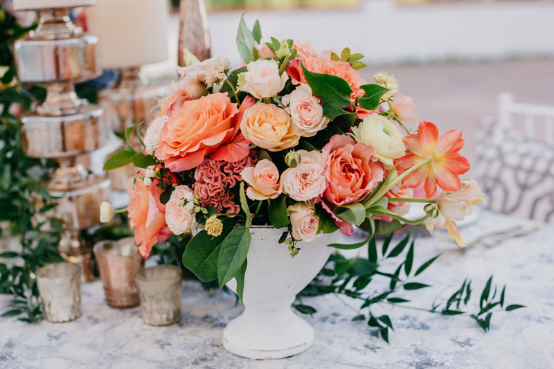 small floral centerpiece