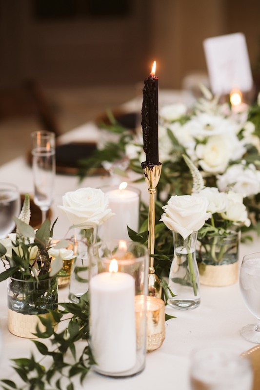 tablescape, table design, flowers, candles