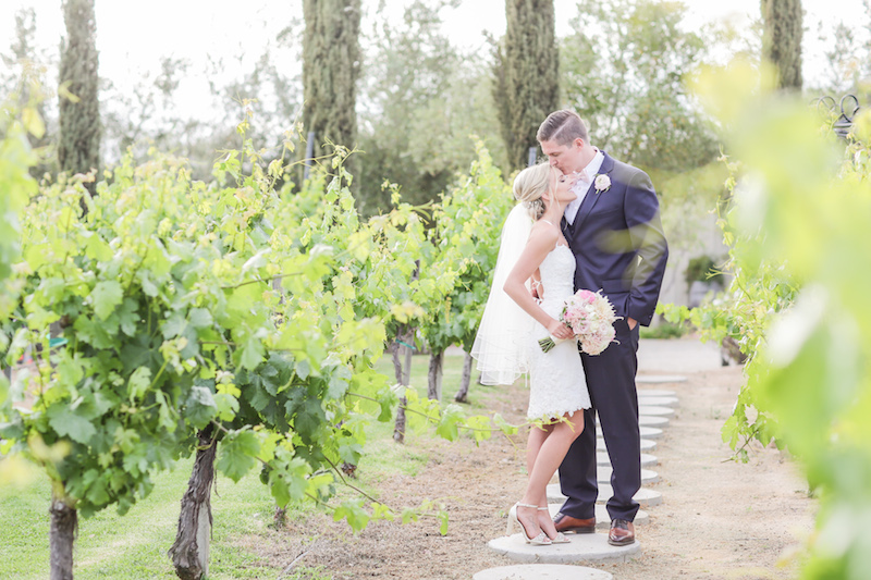 bride, groom, winery wedding