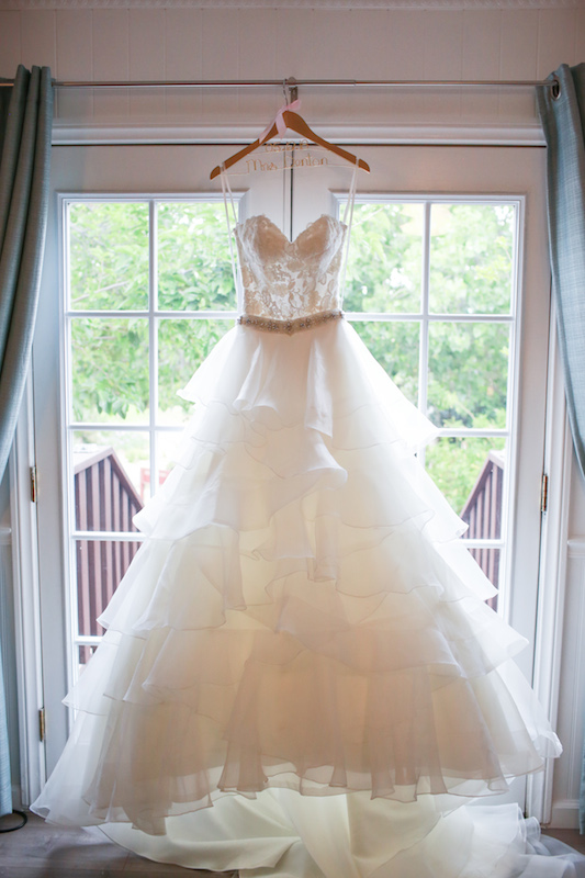 wedding dress, bridal gown hanging