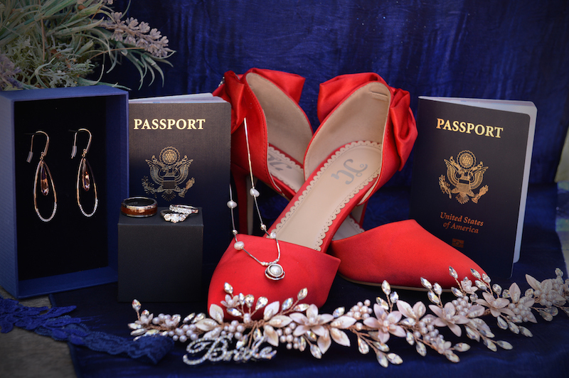 passports, jewelry, shoes, wedding rings