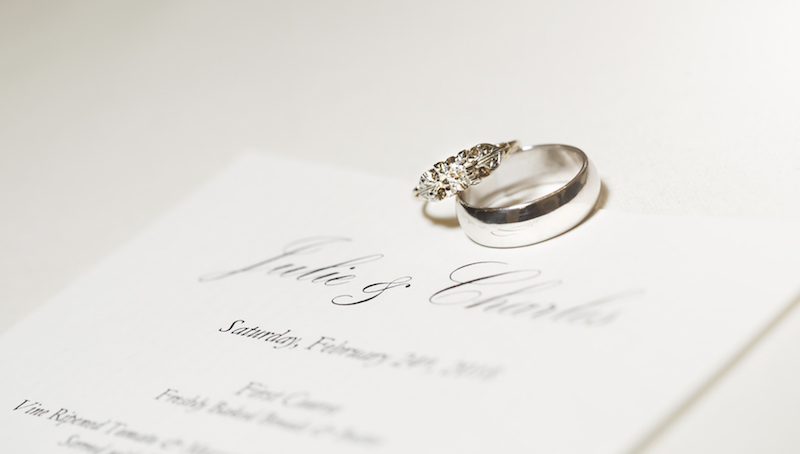 wedding rings, wedding invitation