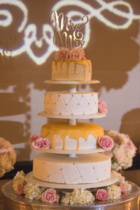 wedding cake, drip cake