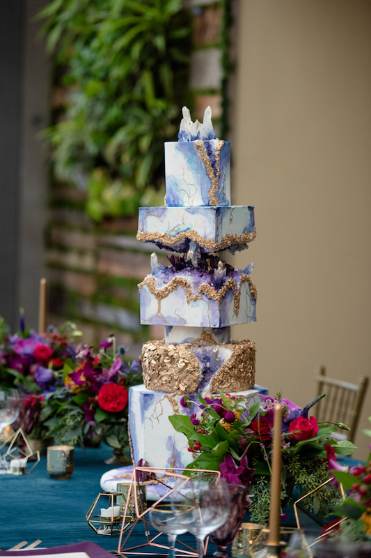 wedding cake, geode cake