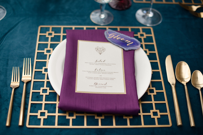 place setting, table design, geode