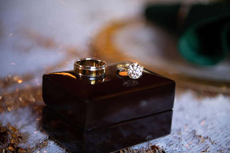 wedding rings, engagement ring, ring box