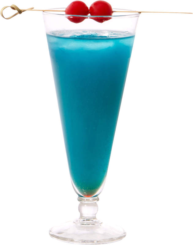 aqua blue vodka punch
