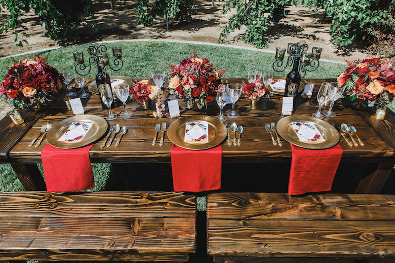 tablescape, table design, table setting, winery wedding, vineyard