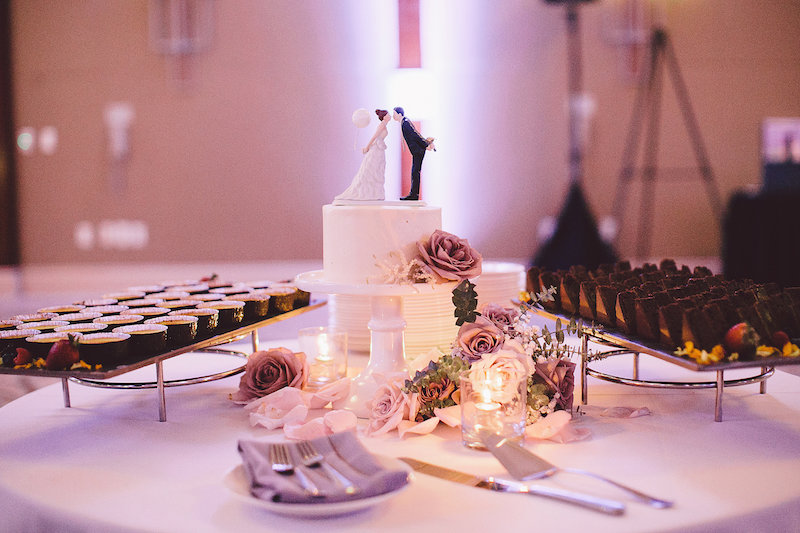 wedding cake, dessert table