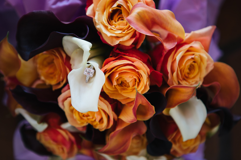 flowers, roses, wedding ring