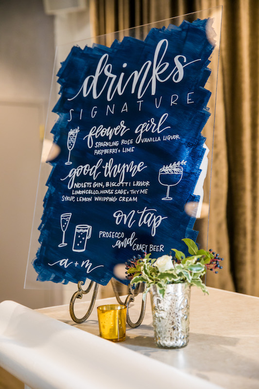 craft cocktails, signature drinks sign