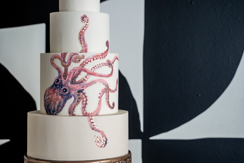 octopus wedding cake