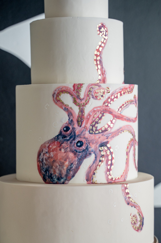 octopus wedding cake