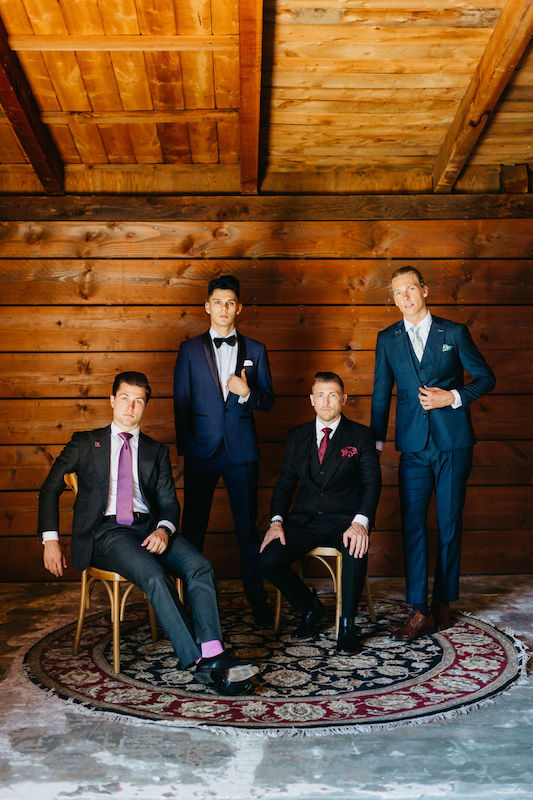 men in custom suits