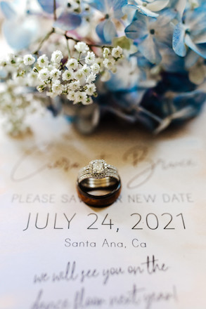 invitation, wedding rings