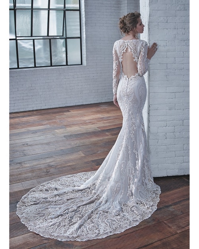 wedding dress, bridal gown