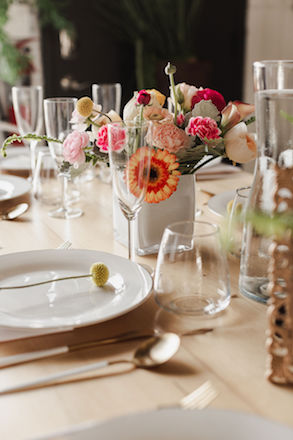 table setting, reception