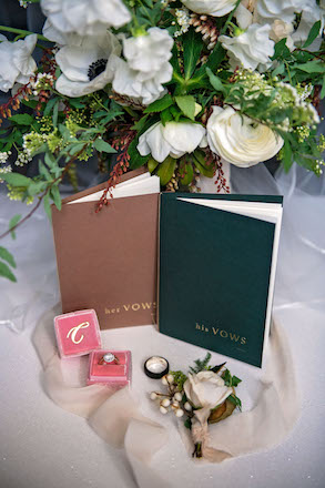 wedding ring box, wedding vows books