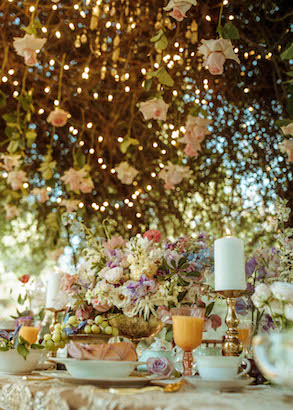 tablescape, table setting, candles